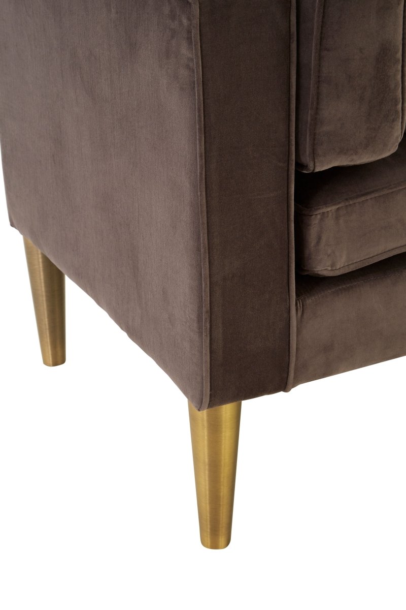 Luxe Grey Velvet Left Arm Chaise Longue - OPULENT co