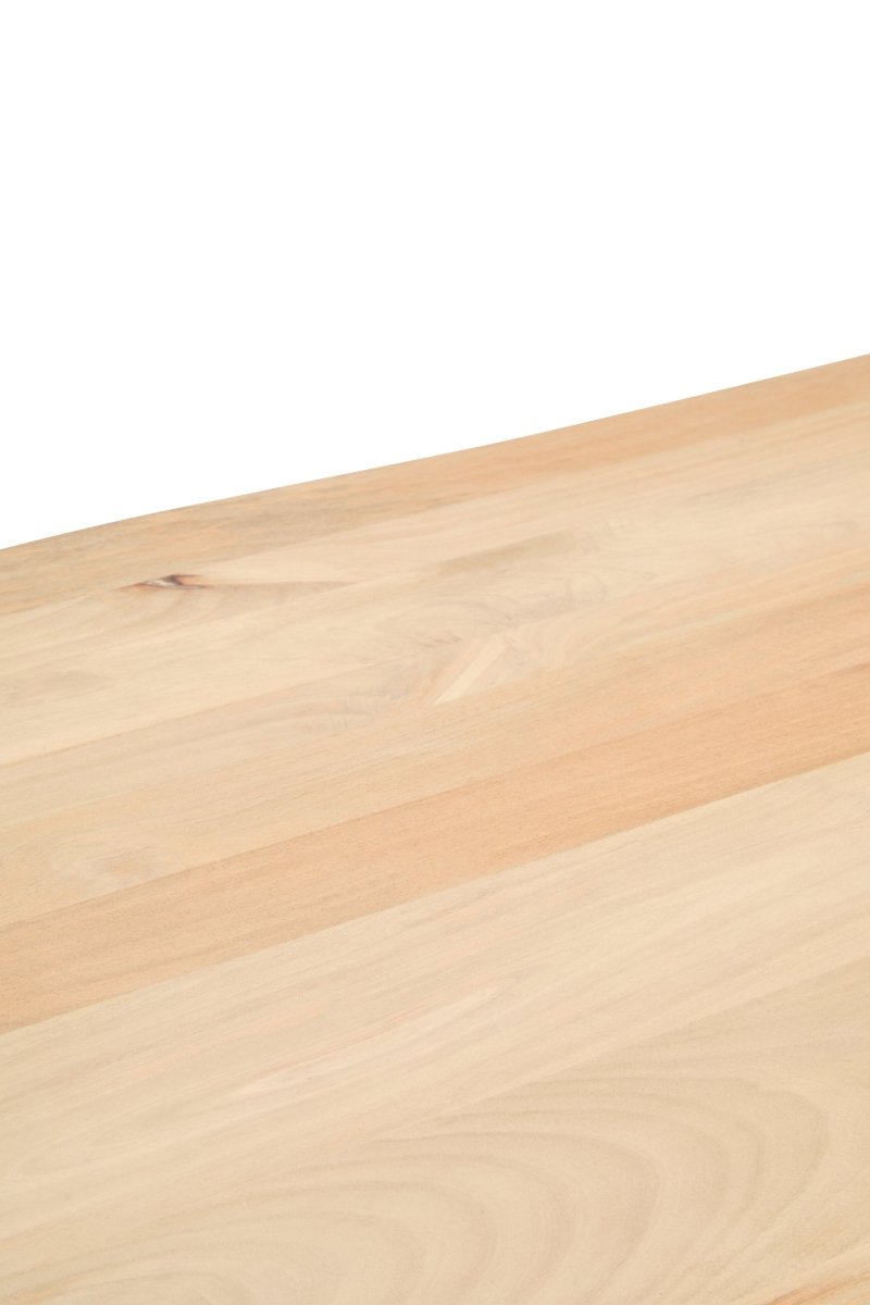 Marivon Mango Wood Live Edge Black Metal Legs Dining Table - OPULENT Co
