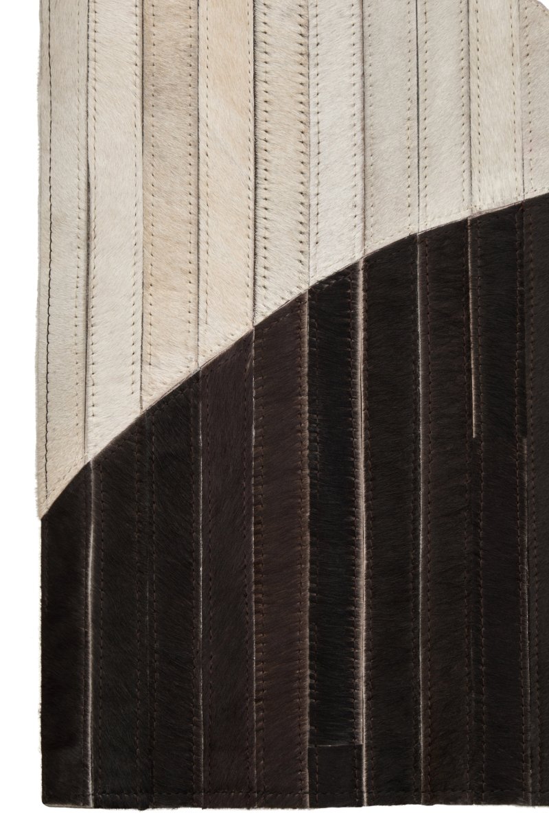 Matto Safira Large Abstract Hair On Leather Rug - OPULENT Co