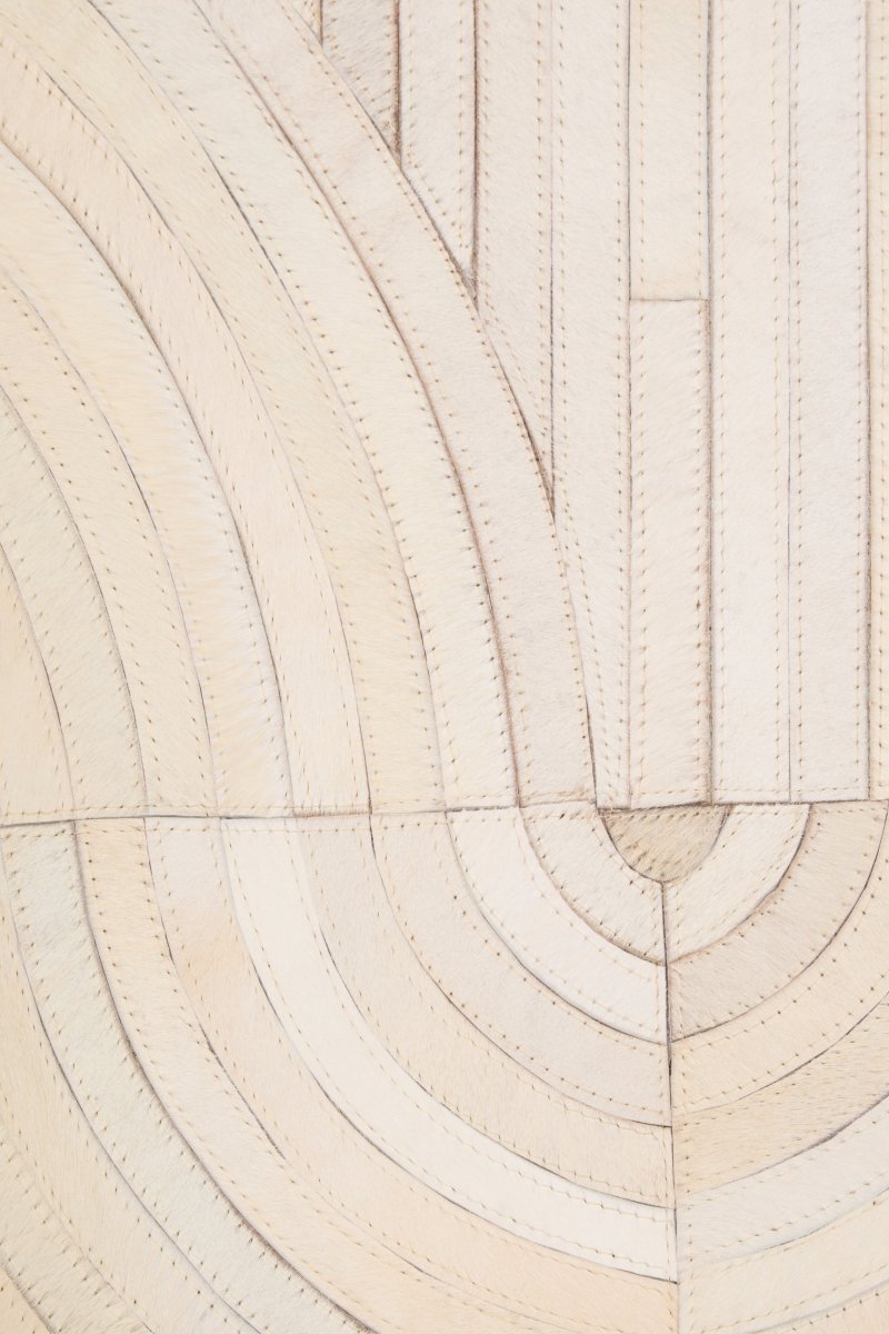 Matto Safira Small Natural Hair On Leather Rug - OPULENT Co