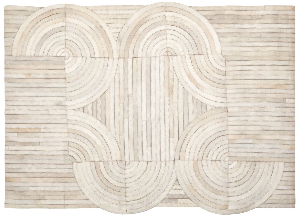 Matto Safira Small Natural Hair On Leather Rug - OPULENT Co