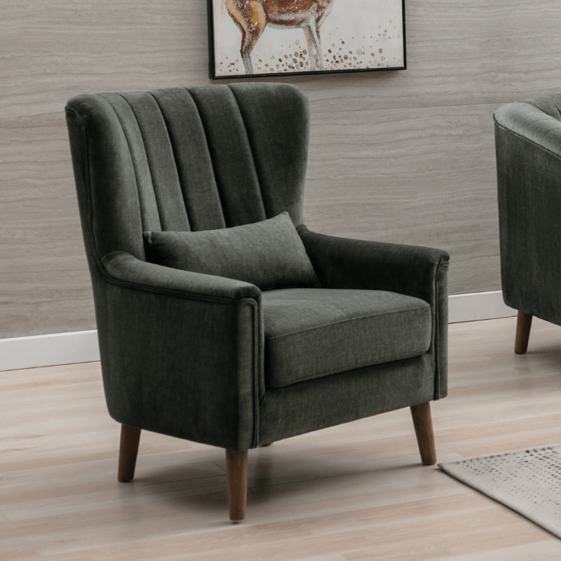 Melbah Armchair in Winter Moss - OPULENT Co