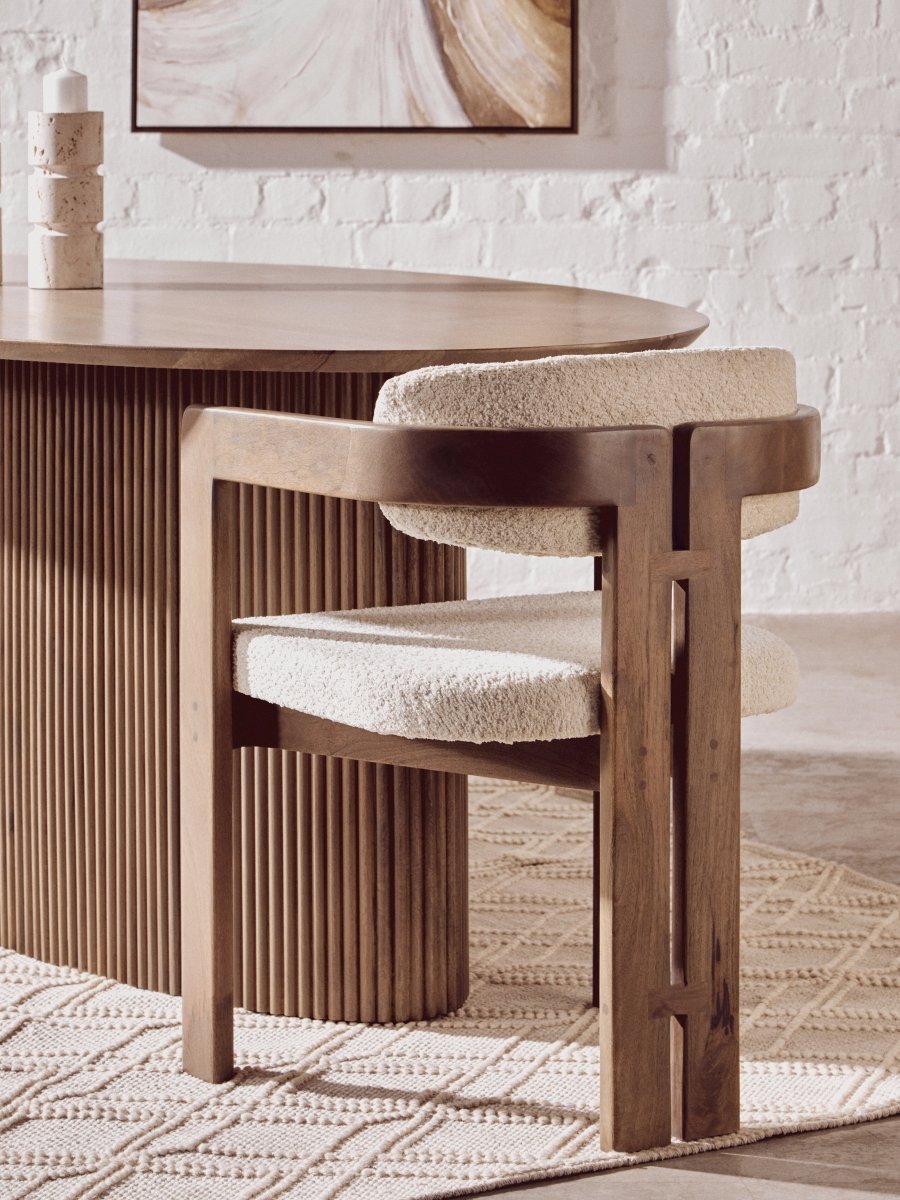 Morello Grey Mango Wood Chair - OPULENT Co
