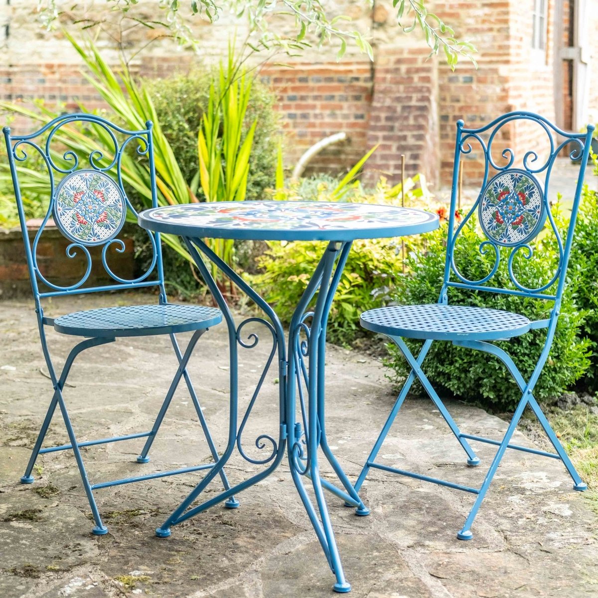 Mosaic Bistro Set Mosaic Outdoor Rocking Chair Mosaic 3-Piece