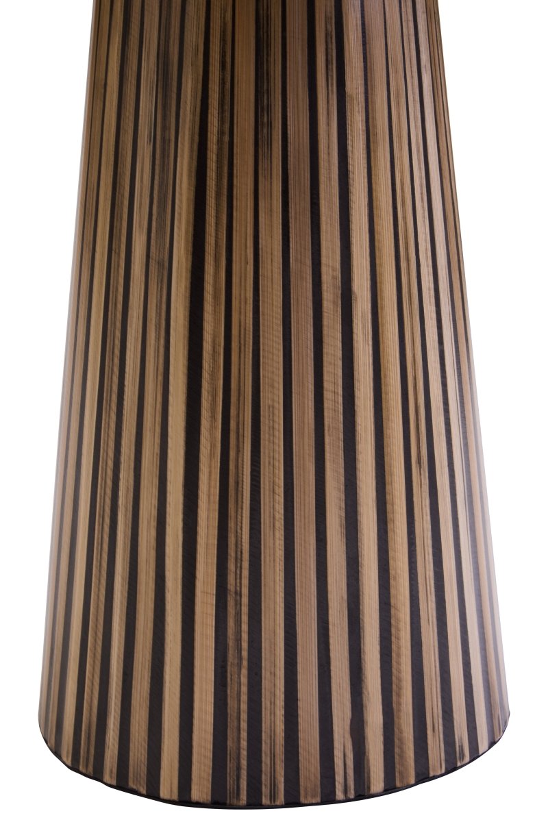 Nivara Bamboo Inlay Round Side Table - OPULENT Co