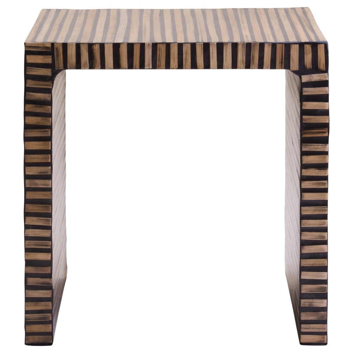 Nivara Bamboo Inlay Side Table - OPULENT Co