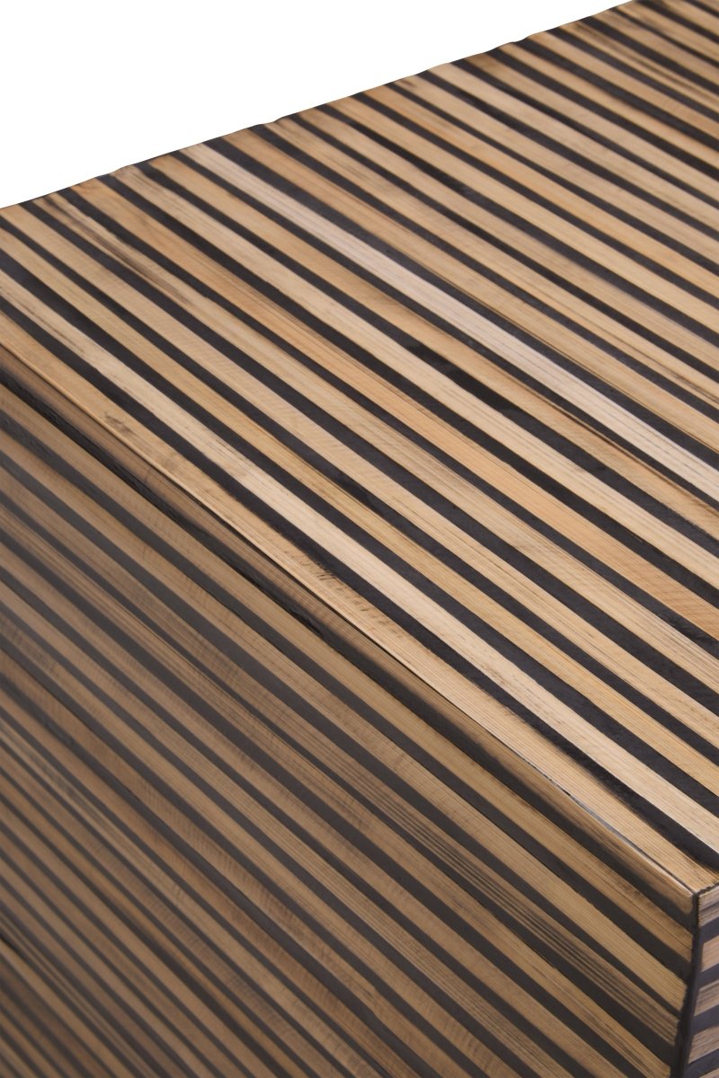 Nivara Bamboo Inlay Side Table - OPULENT Co