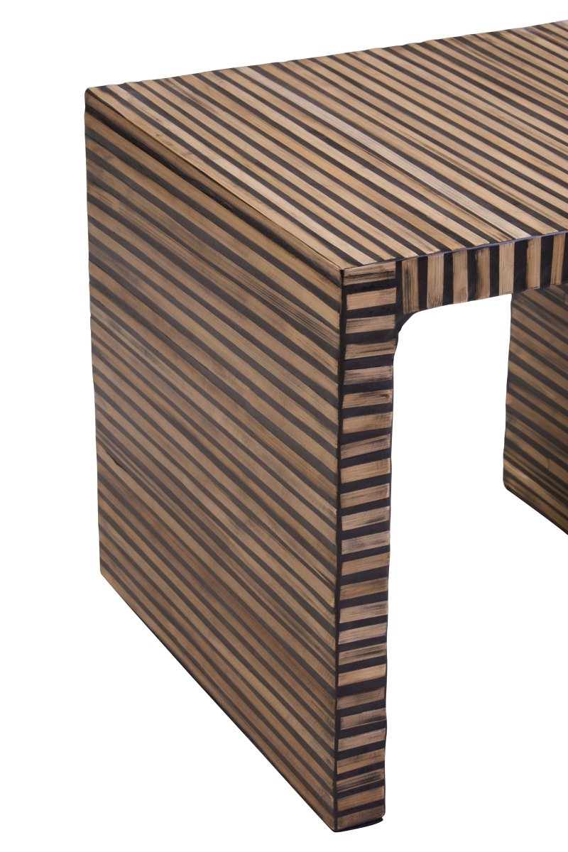 Nivara Bamboo Inlay Side Table - OPULENT Co