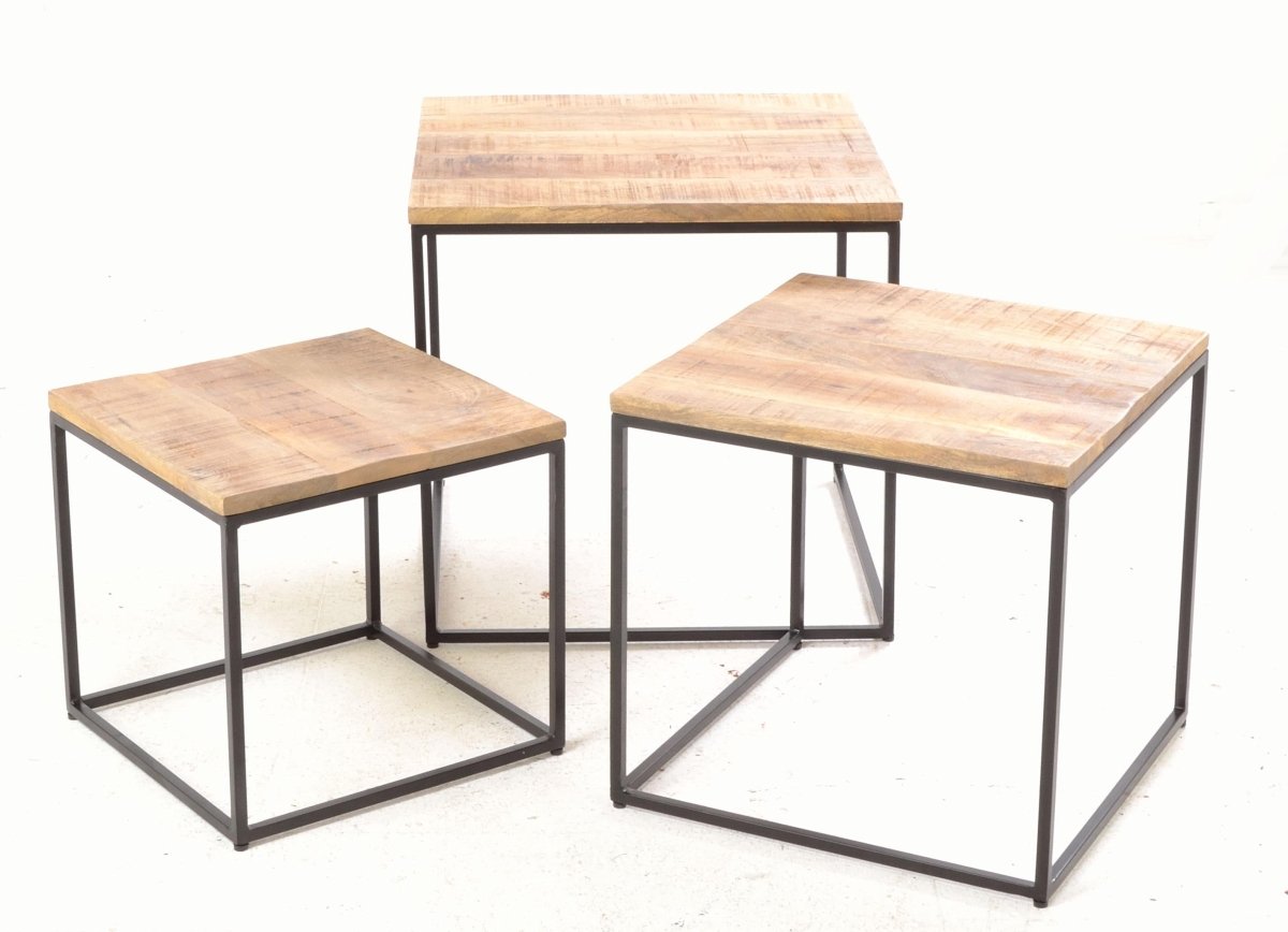 Old Empire Square Nest of 3 Tables - OPULENT Co