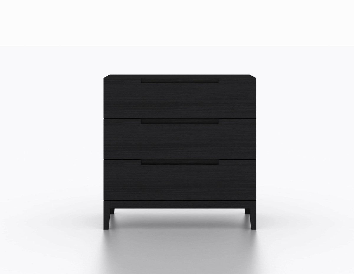 Orchid 3 Drawer Chest - Wenge Black - OPULENT co