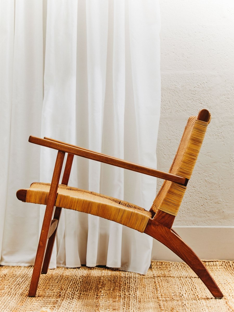 Papua Woven Chair In Brown Natural Rattan - OPULENT co