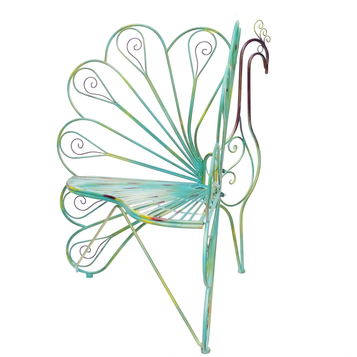 PEACOCK Metal CHAIR | Vintage Green - OPULENT co