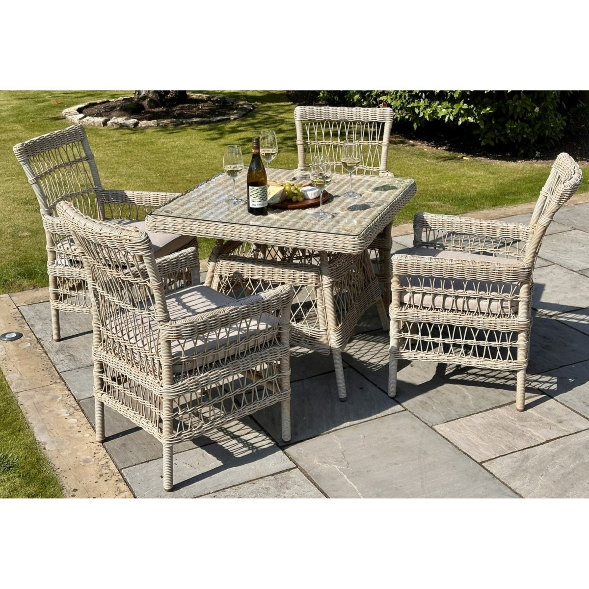 Provence Collection Outdoor 4 Seater Dining Set - OPULENT co