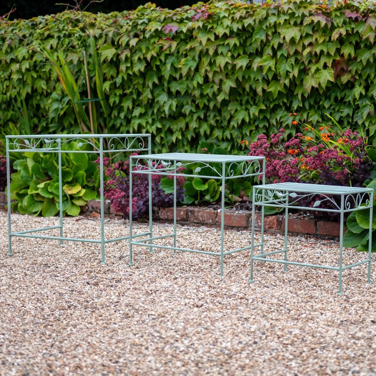 Rectangle Table Set of 3 | Green - OPULENT co