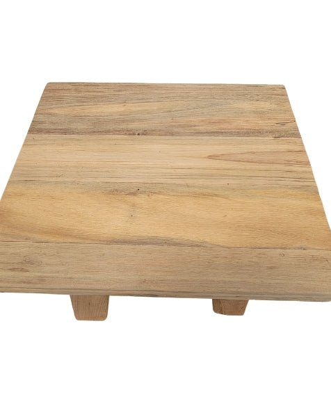 Rustic Teak Small Stool - OPULENT Co