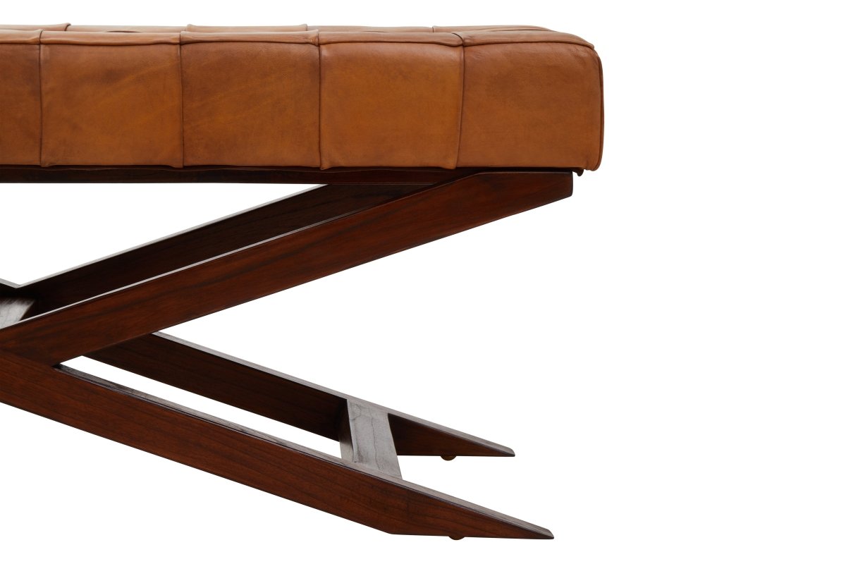 Sapa Bench With Cross Base - OPULENT co