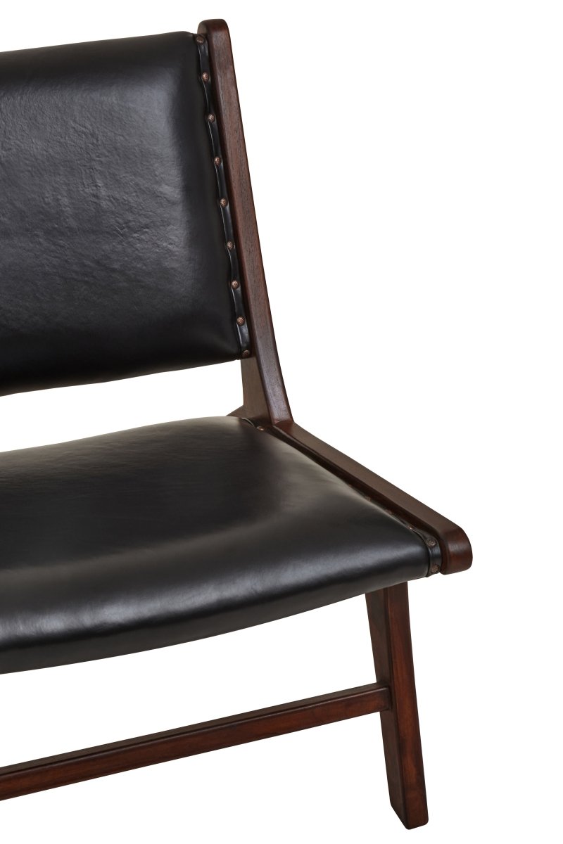 Sapa Genuine Black Cow Leather Chair - OPULENT Co