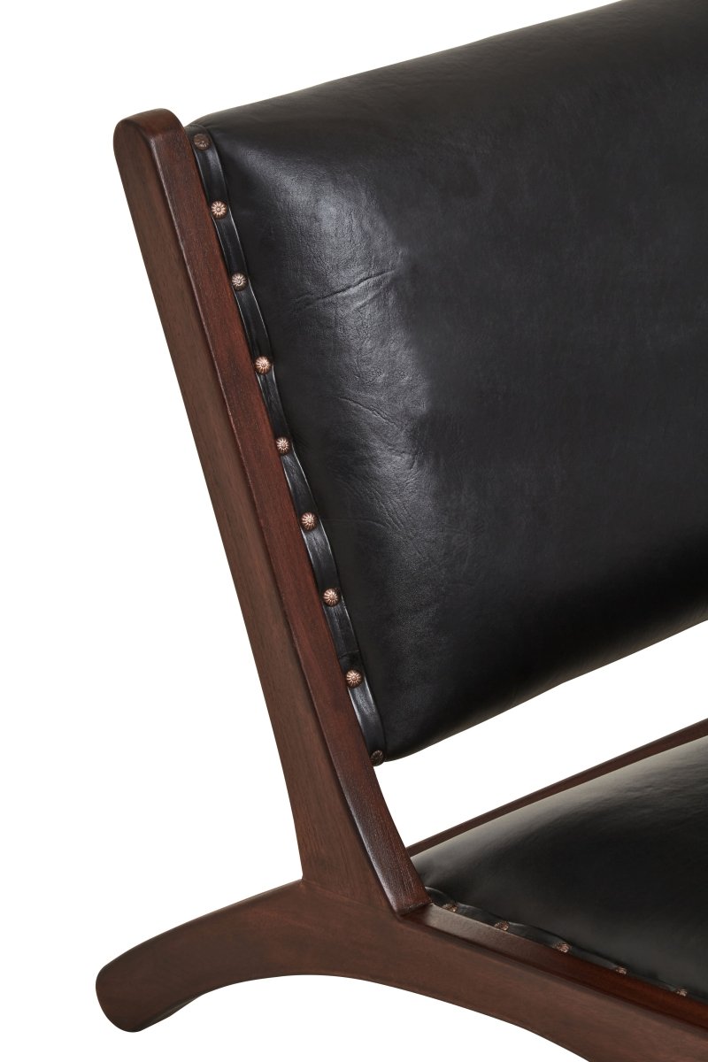 Sapa Genuine Black Cow Leather Chair - OPULENT Co