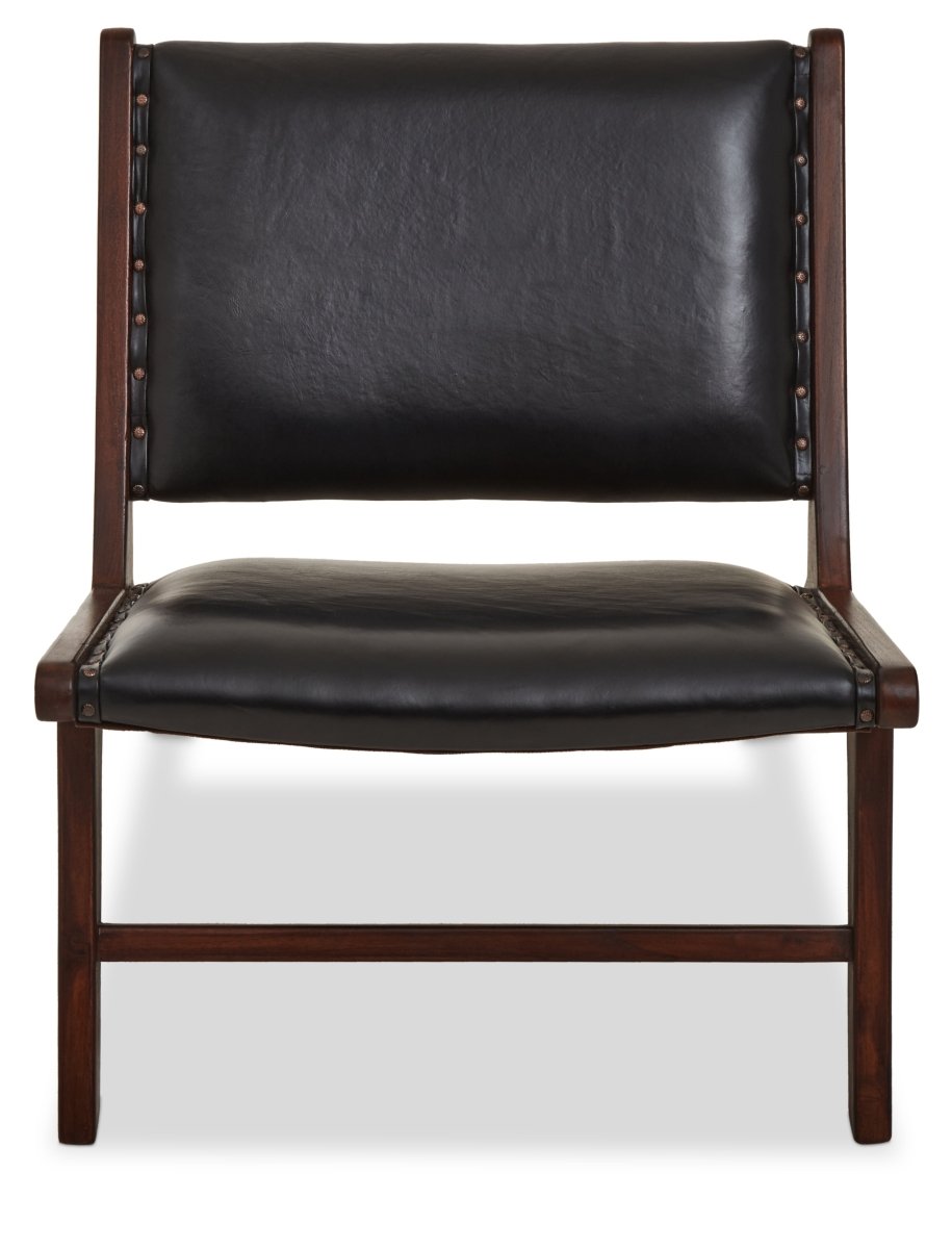 Sapa Genuine Black Cow Leather Chair - OPULENT Co