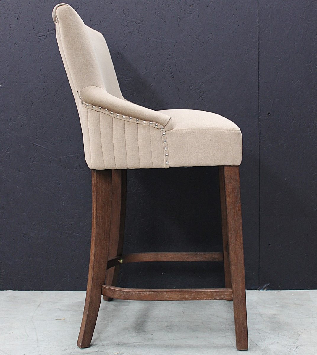 Scott Bar Stool in Velvet Hazelnut - OPULENT Co