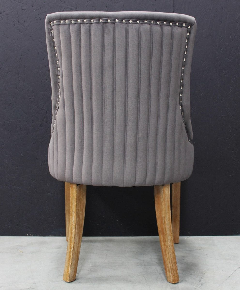 Scott Dining Chair in Velvet Dark Grey - OPULENT Co