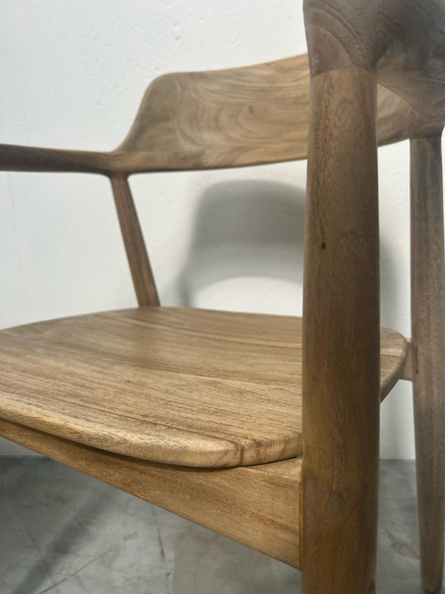 Shoreditch Dining Chair with Arms in Teak - OPULENT Co