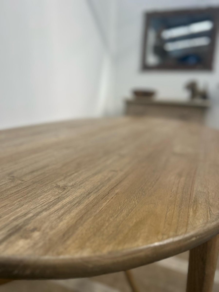 Teak Oval Dining Table - OPULENT Co