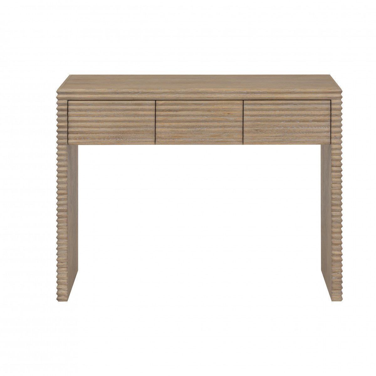 Wickham Ribbed Oak Desk - OPULENT co