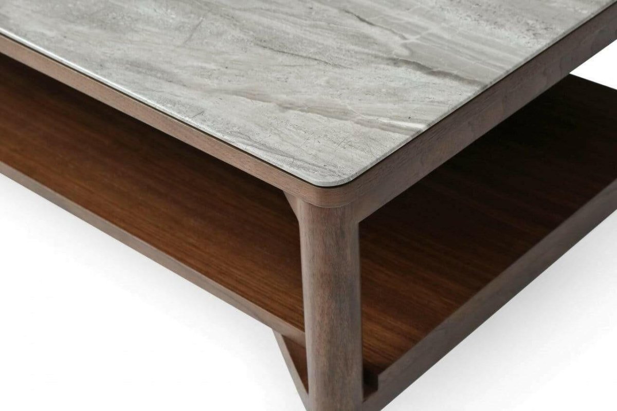 Willow Coffee Table With Shelf - OPULENT co