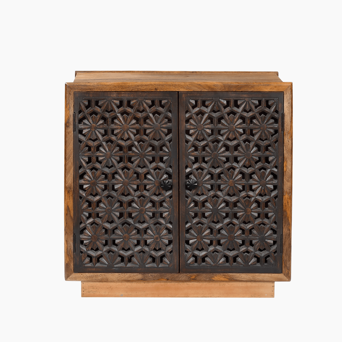 Zaayah Cut Work Two Door Wooden Cabinet - OPULENT Co