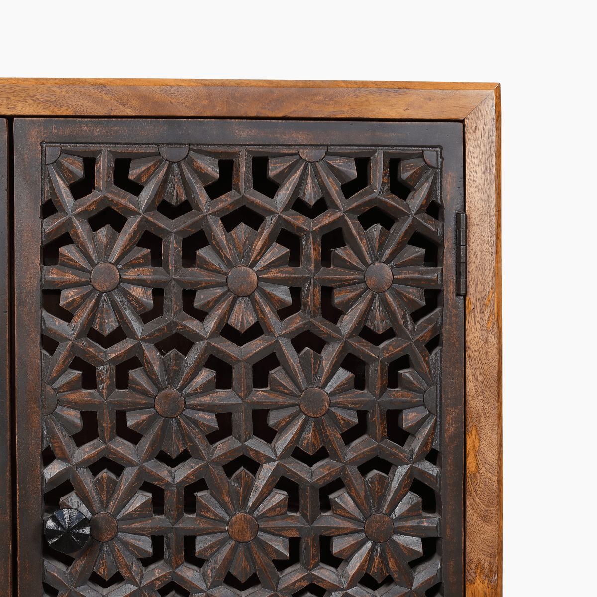 Zaayah Cut Work Two Door Wooden Cabinet - OPULENT Co