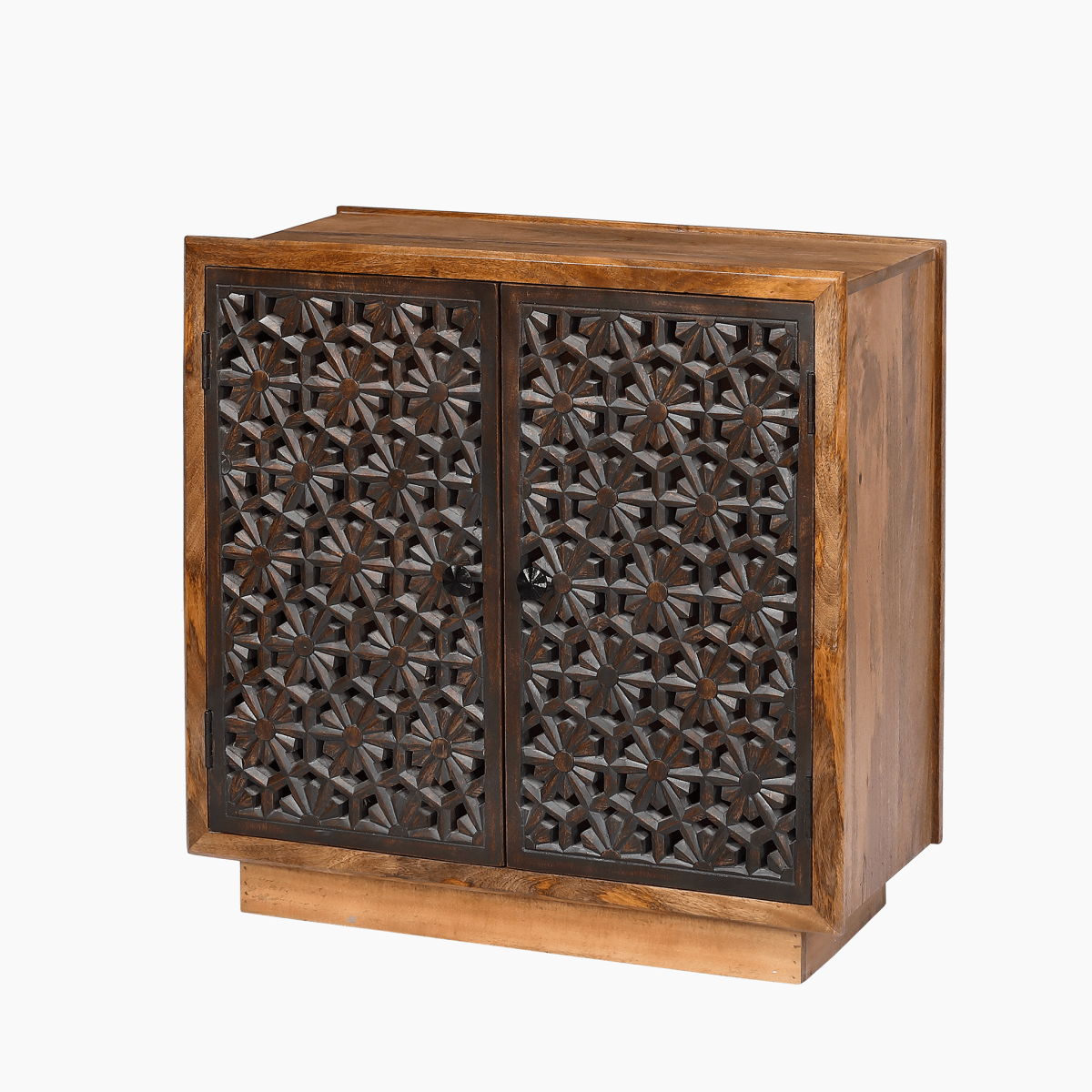 Zaayah Cut Work Two Door Wooden Cabinet - OPULENT Co