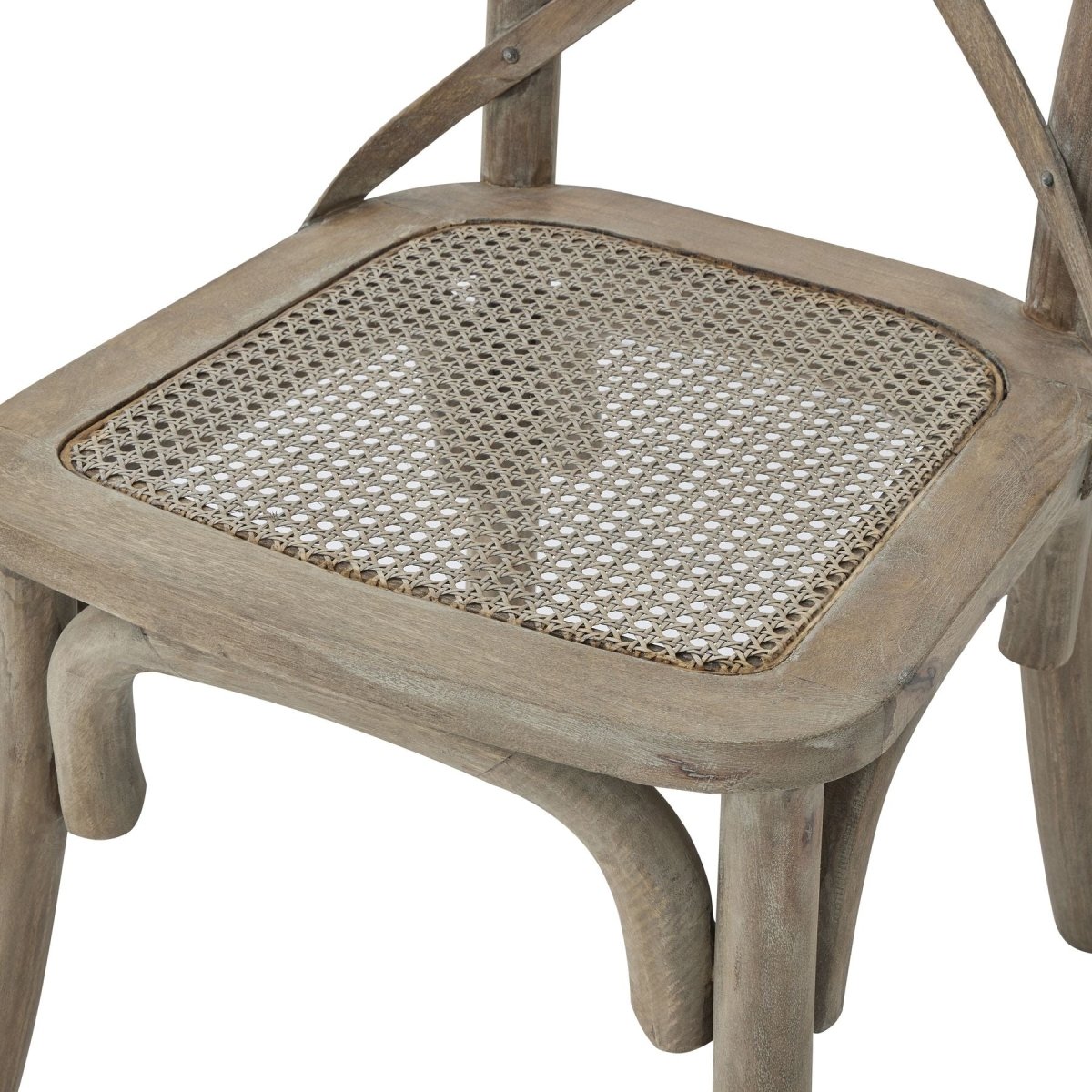 Copgrove Collection Cross Back Chair With Rush Seat - OPULENT Co