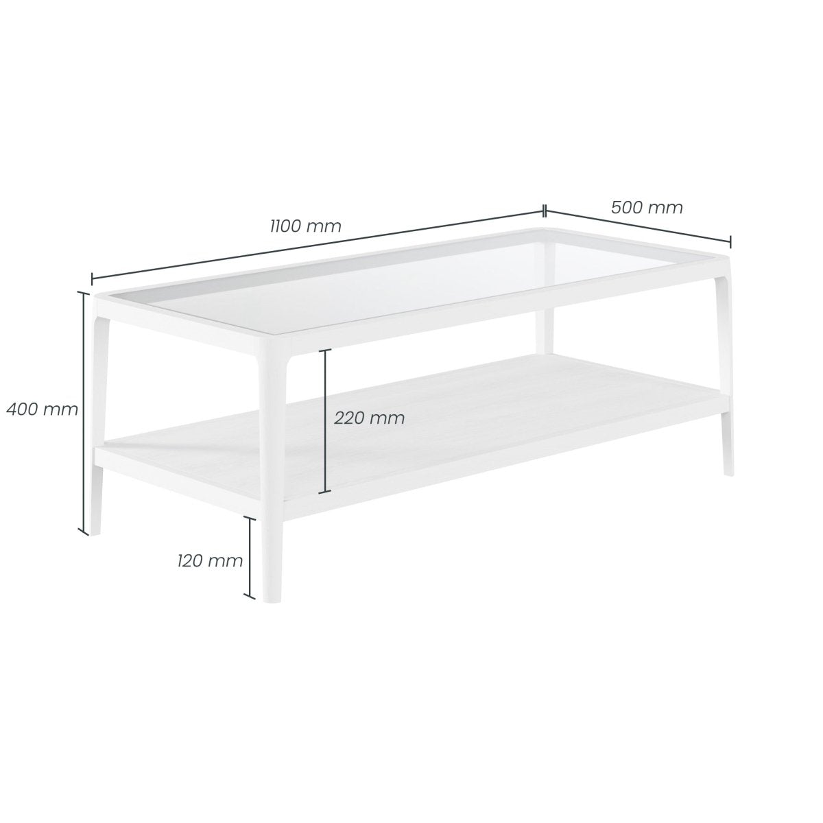 Abberley Coffee Table - White - OPULENT co