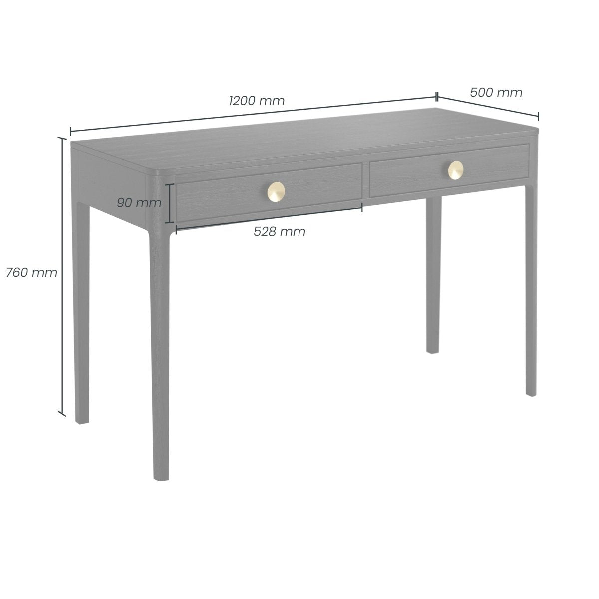 Abberley Desk - Black - OPULENT co
