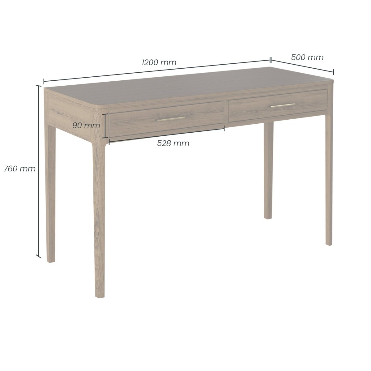 Abberley Desk - Brown - OPULENT co