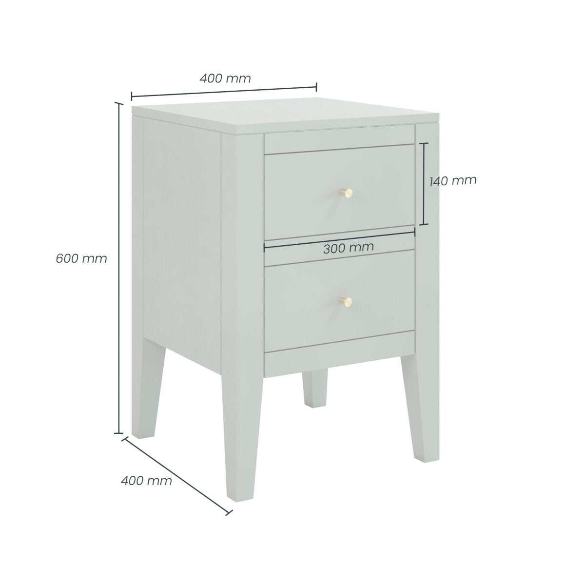 Alton Bedside - Pigeon Grey - OPULENT co