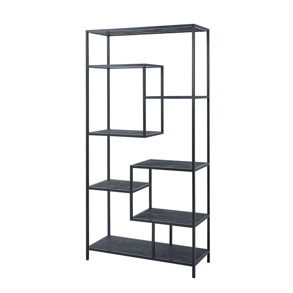 Large Black Multi Shelf Unit - OPULENT co