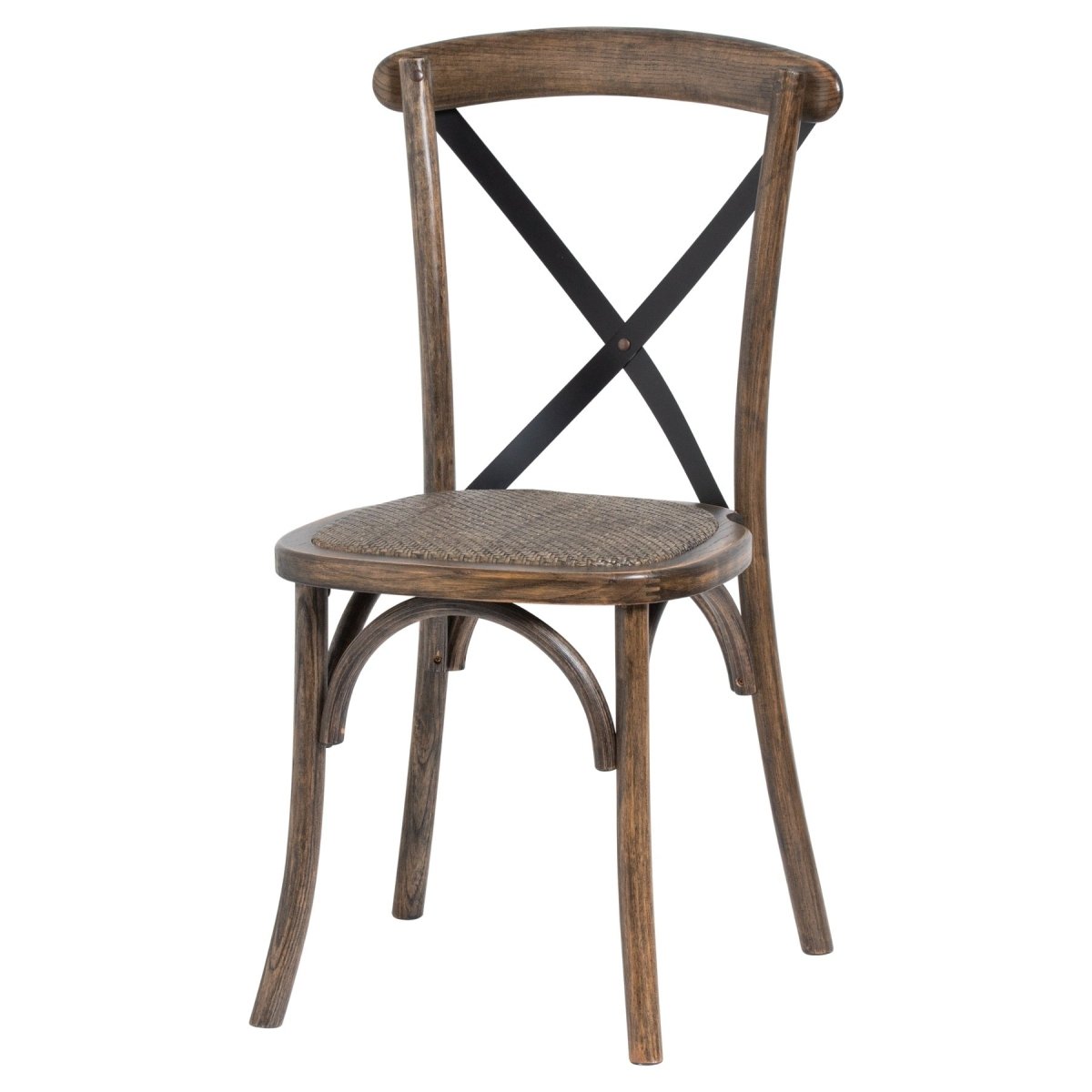Oak Cross Back Dining Chair - OPULENT co