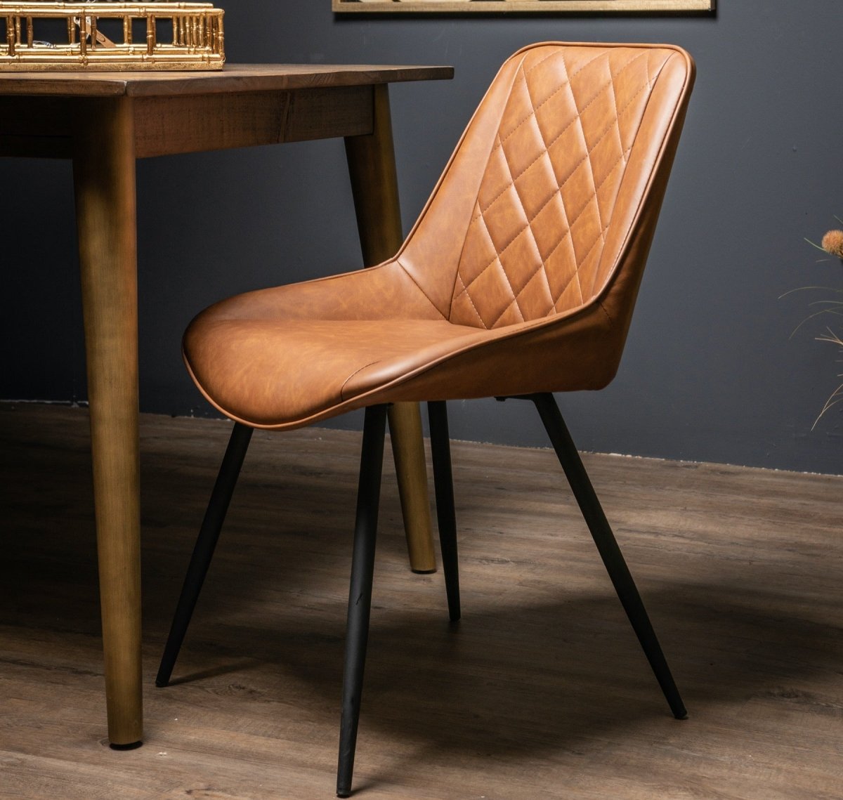 Oslo Tan Dining Chair - OPULENT co